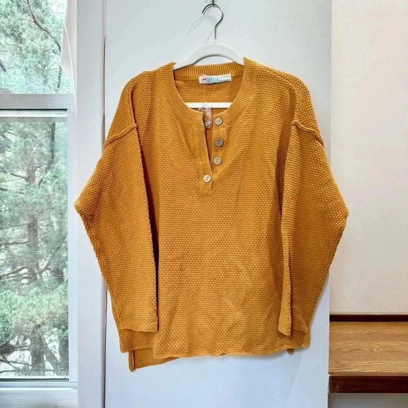 New Free People Hailee Sweater Set Matching Two Piece Pants in Orange - Picture 11 of 14